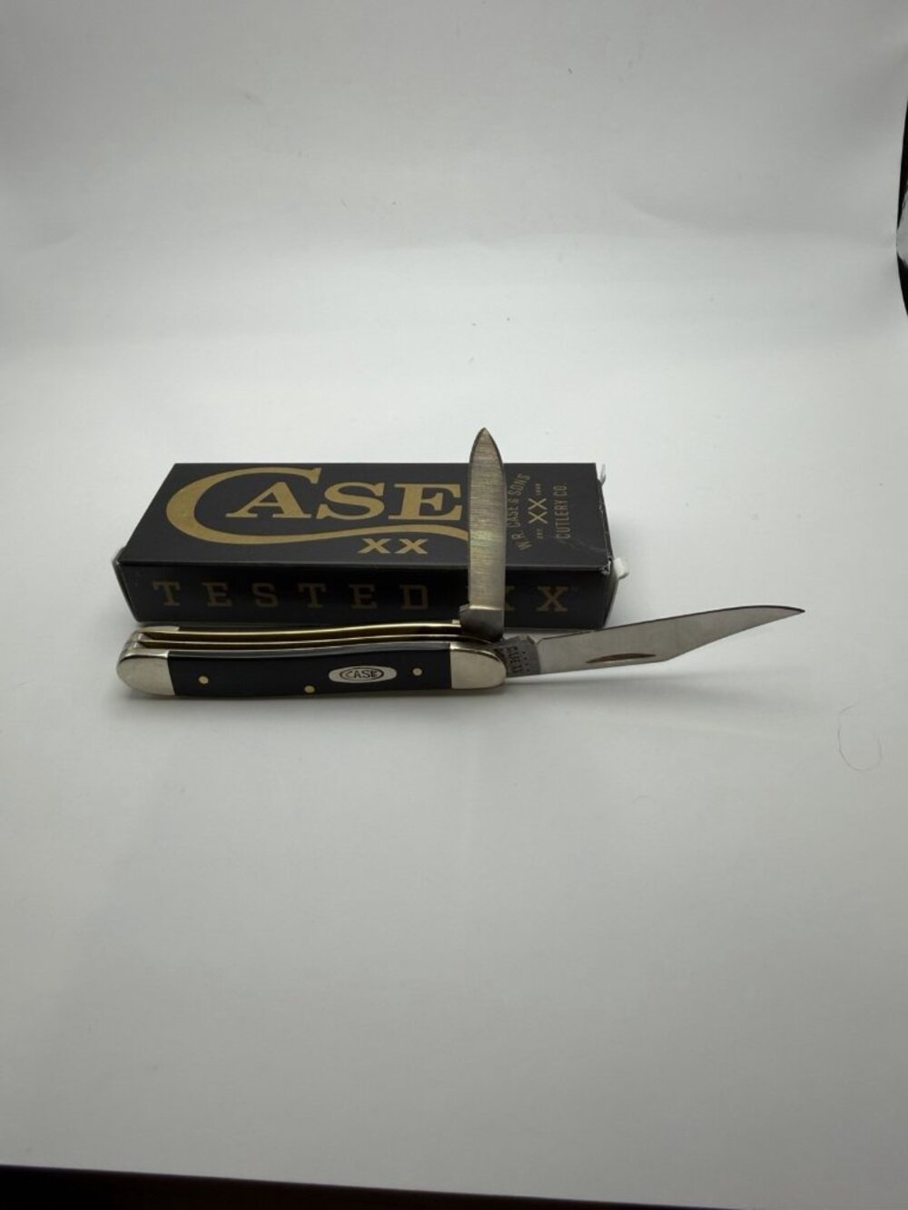 Case Knife Black Synthetic Smooth medium Jack 00220 - Picture 2 of 5